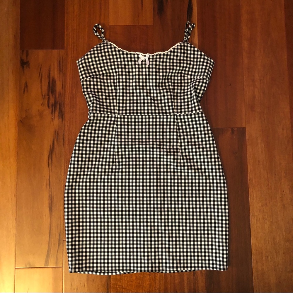 Lottie Moss gingham mini dress